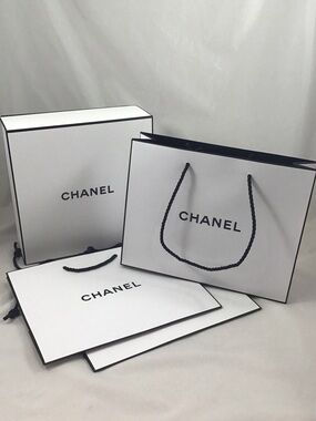 Chanel box & 3 bags